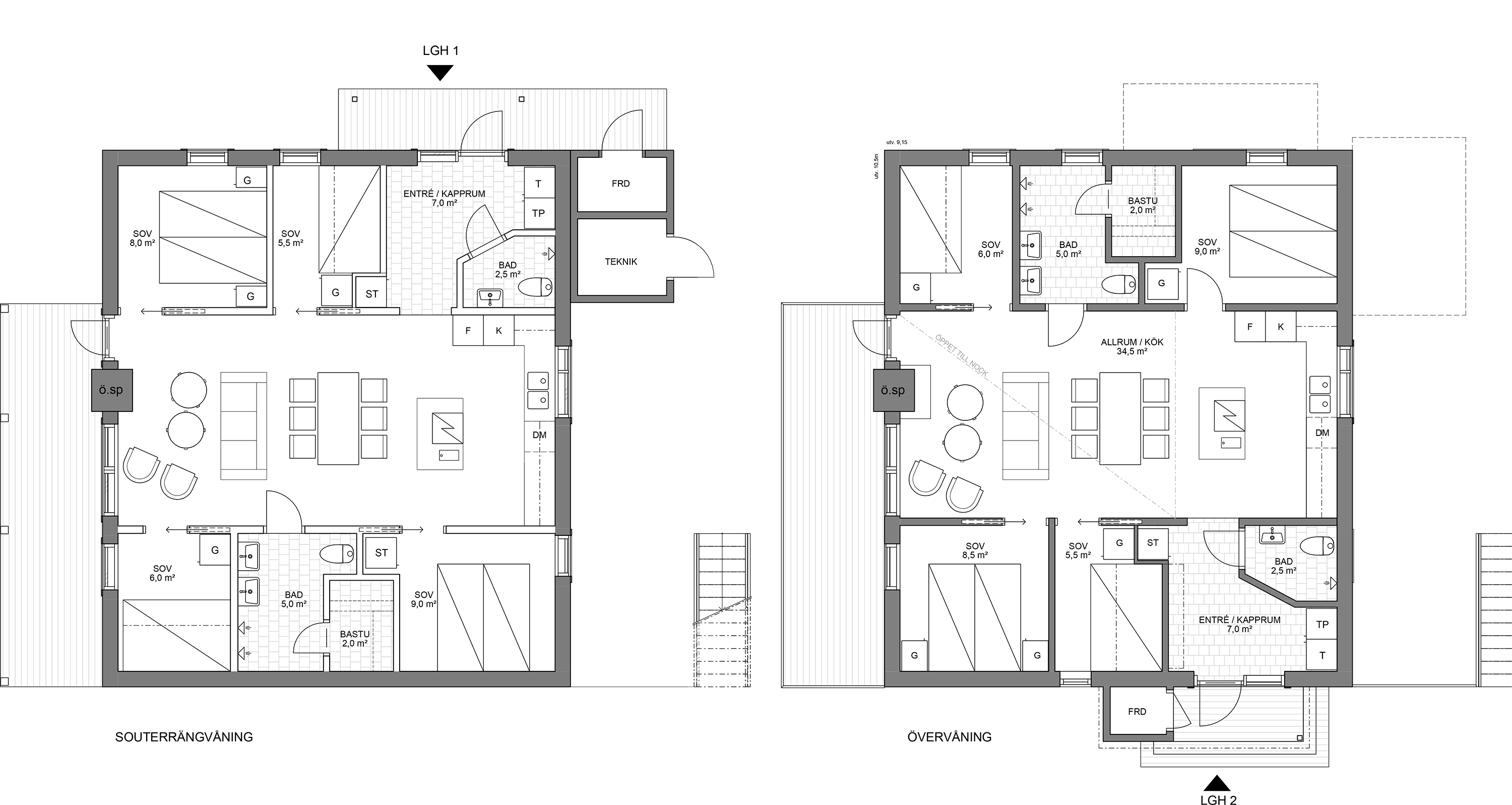 Planritning för Fritidshus G